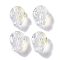 Baking Paint Glass Beads, Skull, Clear AB, 10x8x7.5mm, Hole: 1mm