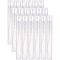BENECREAT 24 Pack 10ml Mini Travel Mist Spray Bottles White Refillable Atomizer Plastic Bottle with Pump Head Cap for Travel, Lotion, Perfume