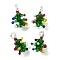 Christmas Series Handmade Lampwork Pendants, Christmas Tree, 28.5~29x18~20x19~20mm, Hole: 4~5mm