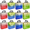 12Pcs 4 Colors Non-Woven Reusable Folding Gift Bags with Handle, Portable Waterproof Shopping Bag for Gift Wrapping, Rectangle, Mixed Color, 35x32.5x0.2cm, 3pcs/color