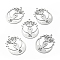 Non-Tarnish 304 Stainless Steel Pendants, Ohm/Aum, Yoga Theme, Stainless Steel Color, 43x32x1mm, Hole: 1.6mm