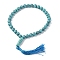 Synthetic Turquoise Beads Stretch Bracelets, Inner Diameter: 4-1/2 inch(11.3cm)