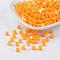 Eco-Friendly Poly Styrene Acrylic Beads, AB color, Cube, Gold, 4x4mm, Hole: 1mm, about 8000pcs/500g