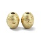 Ion Plating(IP) 316 Surgical Stainless Steel Beads, Textured, Oval with Star, Real 18K Gold Plated, 12x10mm, Hole: 3mm