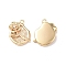 Brass Micro Pave Cubic Zirconia Pendants, Cadmium Free & Nickel Free & Lead Free, Flower, Real 18K Gold Plated, 16x12x3.5mm, Hole: 1mm
