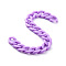 Handmade Opaque Acrylic Curb Chains, Lilac, Links: 19x13.5x4.5mm, 39.37 inch(1m)/strand