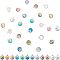UNICRAFTALE 24pcs Mermaid Fish Scale Pendants Rainbow Resin Pendants Stainless Steel Charm for Jewelry Making Supply Pendant Bracelet DIY Crafting 18x14x3.5mm