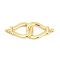 Brass Connector Charms, Cadmium Free & Nickel Free & Lead Free, Double Teardrop Links, Real 18K Gold Plated, 12.5x34.5x4.5mm, Hole: 2mm