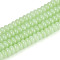 Imitation Jade Glass Beads, Rondelle, Pale Green, 6~6.5x3mm, Hole: 1mm, about 103~118pcs/strand, 14.57~14.96 inch(37~38cm)