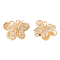 Brass Beads, Butterfly, Real 18K Gold Plated, 11x13.5x5mm, Hole: 1.5mm, 20pcs/box