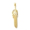 Rack Plating Brass Micro Pave Cubic Zirconia Pendants, Long-Lasting Plated, Lead Free & Cadmium Free, Sword Charms, Real 18K Gold Plated, 47x11.5x4mm, Hole: 4x3.5mm