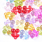 Transparent Acrylic Pendants, Cherry, Mixed Color, 25.5x21x11.5mm, Hole: 3.5mm, about 270pcs/500g