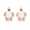 Alloy Rhinestone and Enamel Pendants, Turtle, Golden, White, 21x15x2.2mm, Hole: 1.6mm