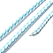 Braided Stainless Steel Cord, for DIY Craft, Textured Round, Sky Blue, 3mm, about 32.81 Feet(10m)/Roll