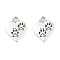 Tibetan Style Alloy Pendants, Lead Free & Cadmium Free, Heart with Paw Print, Antique Silver, 17x13x2mm, Hole: 3mm