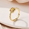 Brass Micro Pave Cubic Zirconia Finger Rings for Women, Sqaure, Rack Plating, Long-Lasting Plated, Cadmium Free & Nickel Free & Lead Free, Ion Plating(IP), Real 18K Gold Plated, US Size 6(16.5mm)
