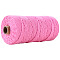 100M Cotton String Threads for Crafts Knitting Making, Hot Pink, 3mm, about 109.36 Yards(100m)/Roll