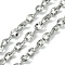 Tarnish Resistant 304 Stainless Steel Dapped Chains, Unwelded, with Spool, Stainless Steel Color, 9x6.5x1mm, about 32.81 Feet(10m)/Roll