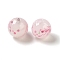 Handmade Lampwork Beads, Round, Pink, 12.5x12mm, Hole: 1.8mm
