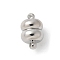 Brass Magnetic Clasps, Cadmium Free & Nickel Free & Lead Free, Platinum, 16.5x10x10mm, Hole: 1.8mm