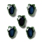 Glass Beads, Temperature Sensing Color Changing Beads, Tulip, Sea Green, 15x11.5x5.5mm, Hole: 1.3mm