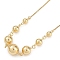 Brass Round Ball Bib Necklaces for Women, Golden, 16.93 inch(43cm)