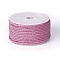 Polyester Braided Cord, Flamingo, 3mm, about 12.02~13.12 yards(11~12m)/roll