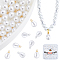 Beebeecraft 1 Box 40Pcs Freshwater Pearl Charms 18K Gold 925 Sterling Silver Plated Teardrop Baroque Natural White Pearl Dangle Drop Charms for DIY Bracelet Necklace Jewelry Making