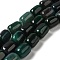 Natural Agate Beads Strands, Dyed & Heated, Column, Teal, 15~16x11.5~13x11~13mm, Hole: 1.6mm, about 12pcs/strand, 7.17~7.28''(18.2~18.5cm)