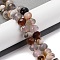 Natural Cherry Blossom Agate Beads Strands, Faceted, Rondelle, 9x7mm, Hole: 1mm, about 53pcs/strand, 15.35''(39cm)
