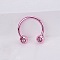 316L Stainless Steel Hoop Nose Rings, Pink, 10mm, Pin: 1.2mm