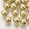 CCB Plastic Charms, Round, Golden, 13.5x10x10mm, Hole: 2mm, about 840pcs/500g