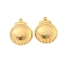 304 Stainless Steel Pendants, Shell Shape Charms, Real 14K Gold Plated, 15x12x4mm, Hole: 0.9mm