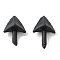 Plastic Craft Chick Mouth, Doll Making Supplies, Arrow, Black, 17x7mm