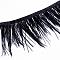 Fashion Ostrich Feather Cloth Strand Costume Accessories, Black, 80~100mm, about 10yards/bag