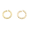 Brass Jump Rings, Nickel Free, Textured, 18 Gauge, Round Ring, Real 18K Gold Plated, 6x1mm, Inner Diameter: 4mm
