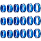 18Pcs 6 Size 304 Stainless Steel Grooved Finger Ring Settings, Ring Core Blank, for Inlay Ring Jewelry Making, Blue, US Size 6 1/2~13(16.9~22.2mm), 3Pcs/size