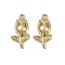 304 Stainless Steel Pendants, Tulip Charm, Golden, 22.5x11.5x3mm, Hole: 1.6mm