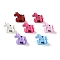 Column Rack Plating Spray Painted Alloy Beads for Jewelry Making, Horse, Mixed Color, 13.5x14x7mm, Hole: 2mm