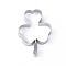 Tarnish Resistant Stainless Steel Cookie Cutters, Cookies Moulds, DIY Biscuit Baking Tool, Shamrock, Stainless Steel Color, 74x52x18mm, Inner Diameter: 71x51mm