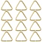 Brass Triangle Linking Ring, Buckle Clasps, Quick Link Connector, Fit for Top Drilled Beads, Webbing, Strapping Bags, Long-Lasting Plated, Real 14K Gold Plated, 7x7.5x0.8mm, 100pcs/box