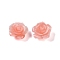 Synthetic Coral 3D Flower Rose Beads, Dyed, Misty Rose, 14x8mm, Hole: 1~1.4mm