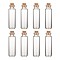 Glass Jar Glass Bottle for Bead Containers, with Cork Stopper, Wishing Bottle, Clear, 6x1.6cm, Bottleneck: 1cm in diameter, Capacity: 8ml(0.27 fl. oz)