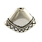 Tibetan Style Alloy Bead Cones, For Tassels Pendant, Apetalous, Cadmium Free & Nickel Free & Lead Free , Antique Silver, 17x23x8mm, Hole: 1.5mm