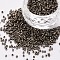 Glass Cylinder Beads, Seed Beads, Metallic Colours, Baking Paint, Round Hole, Coffee, 1.5~2x1~2mm, Hole: 0.8mm, about 8000pcs/bag, about 1pound/bag
