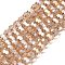 Transparent Glass Beads, 32 Facets, AB Color Plated, Round, Wheat, 6x5.5mm, Hole: 1.2mm, about 91~93pcs/strand, 19.57''~19.92''(49.7~50.6cm)
