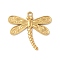 304 Stainless Steel Dragonfly Pendants, Insect Charms, Ion Plating(IP), Real 18K Gold Plated, 27x30x2.5mm, Hole: 2mm