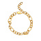 Stylish Unisex Stainless Steel Buckle Bracelet/Necklace for Daily Wear, Golden
