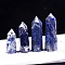 Point Tower Natural Sodalite Home Display Decoration, Healing Stone Wands, for Reiki Chakra Meditation Therapy Decors, Hexagon Prism, 60~70mm