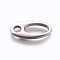 Tarnish Resistant 304 Stainless Steel Chain Tabs, Chain Extender Connectors, Oval, Stainless Steel Color, 18x9x2mm, Hole: 3mm and 5x10mm